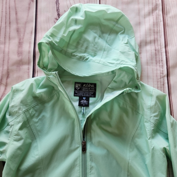 **SOLD** Kuhl Projekt "Jetstream" Packable Rain Jacket Seafoam Green, Size S - Picture 2 of 8